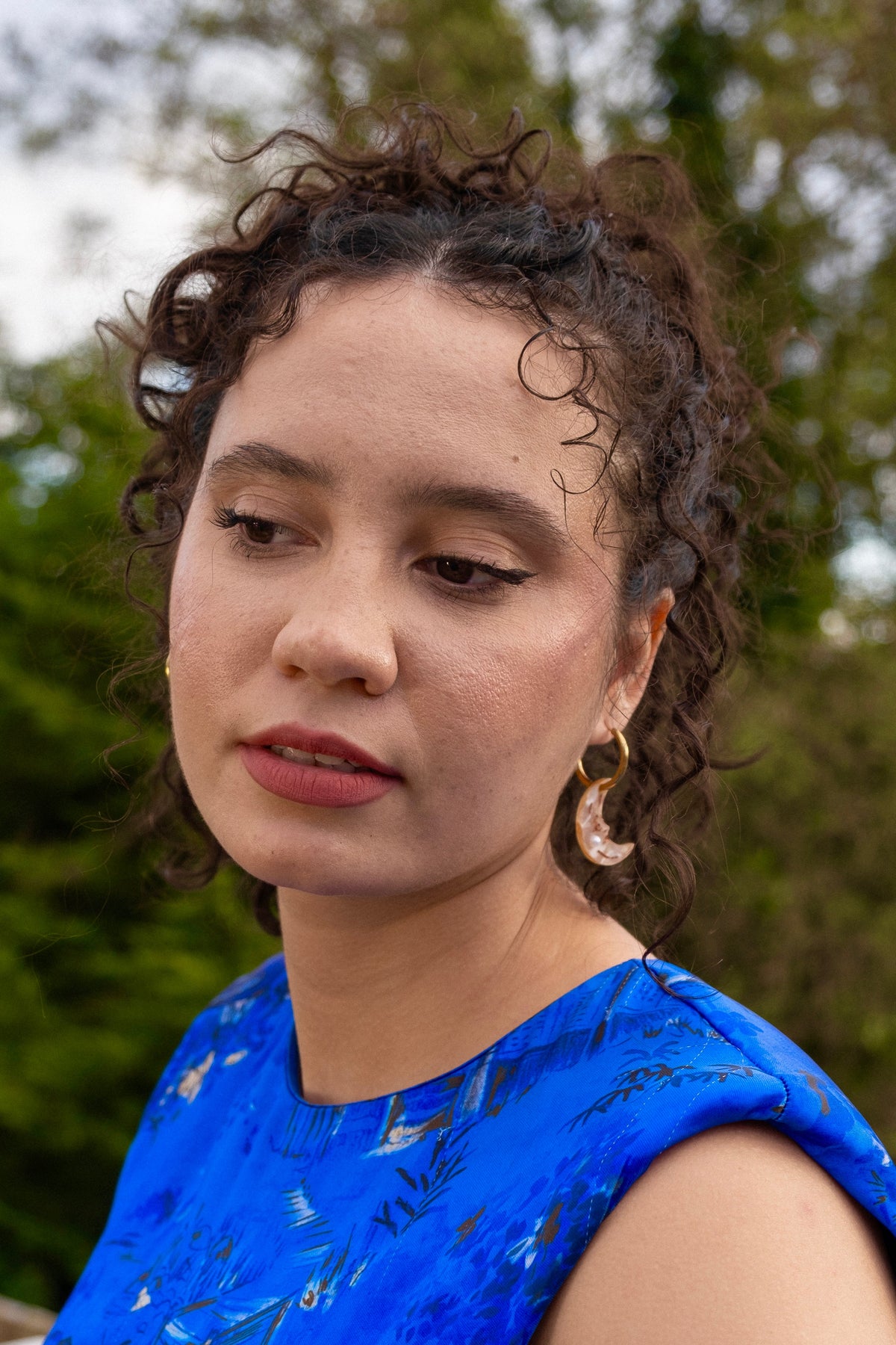 Tranquil Moon Hoop Earrings | Celestial Jewellery