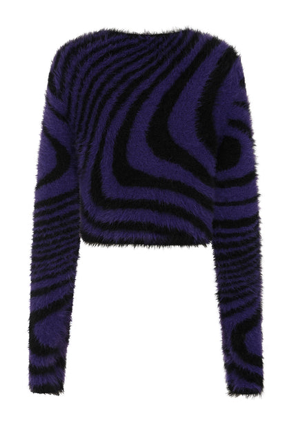Black & Purple Psychedelic Rave Jumper | Banned Apparel