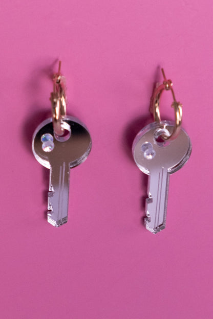 Key Hoop Earrings | Statement Jewellery