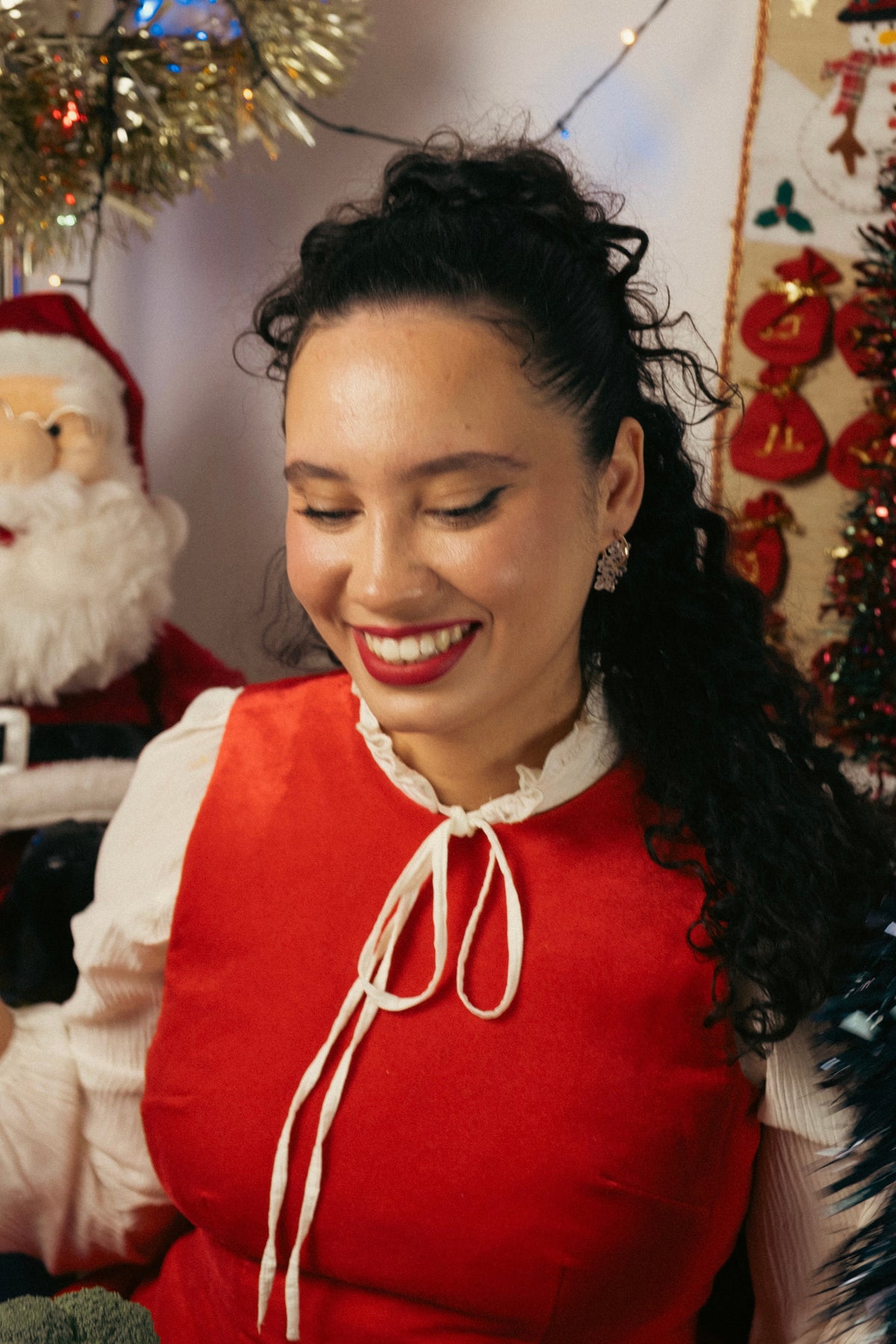 Snowflake Hoop Earrings | Christmas Jewellery