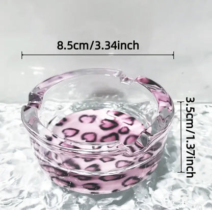 Pink Furry Hearts Ashtray