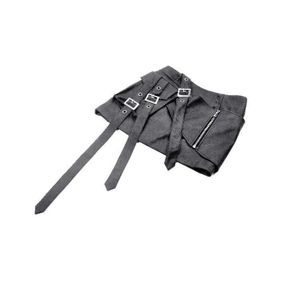 Black Faux Leather Buckle Mini Skirt | Dark In Love