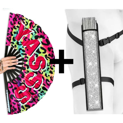 Yasss Rainbow Leopard XL Festival Fan