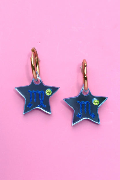 Star Sign Hoop Earrings | Zodiac Jewellery