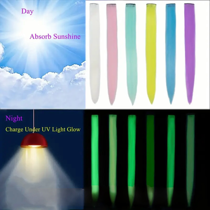 Pastel Glow-in-the-Dark Hair Extensions