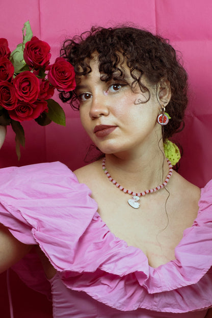 Rose Quartz Swan Necklace | Pink Statement Jewellery