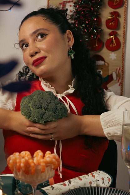 Broccoli Hoop Earrings | Food Statement Jewellery