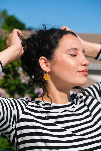 Ham & Cheese Croissant Hoop Earrings | Food Jewellery