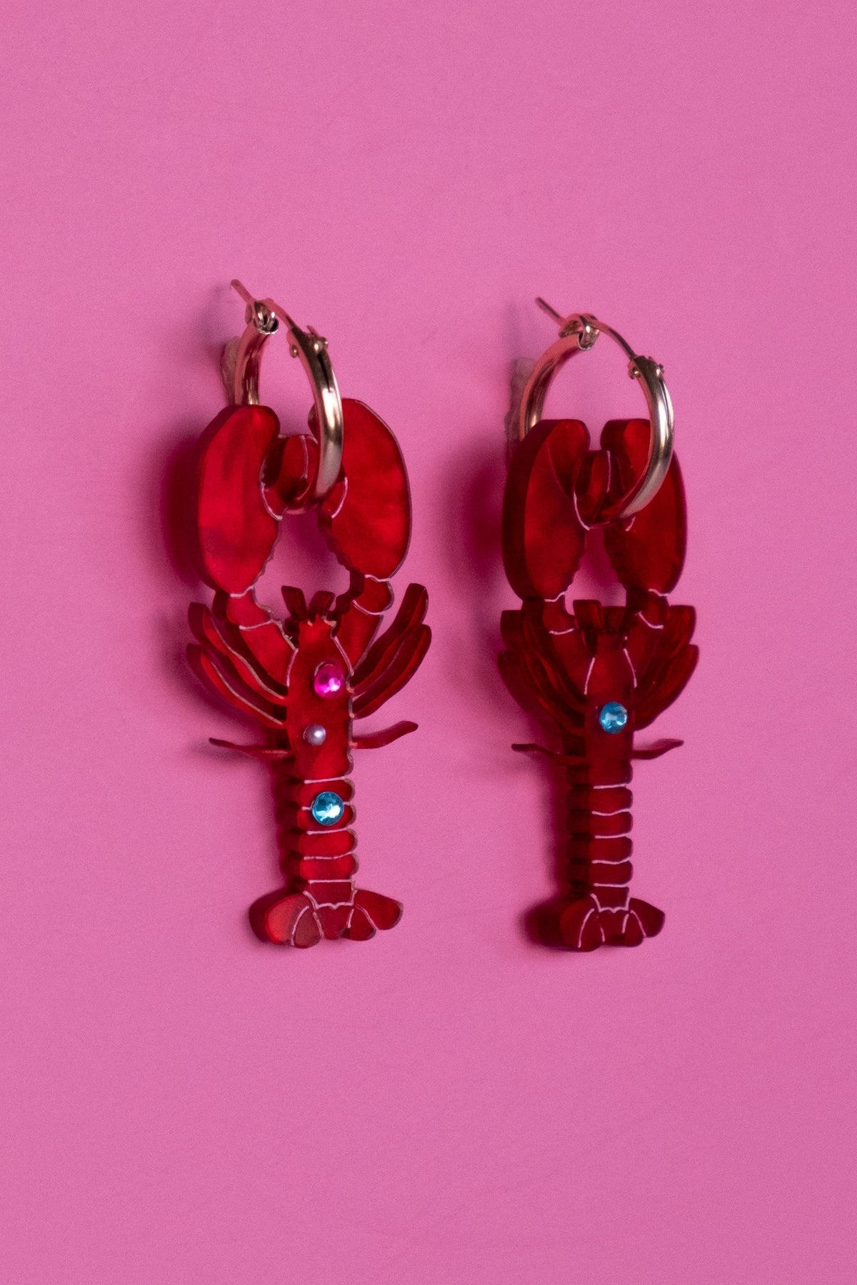 Lobster Hoop Earrings | Quirky Food Jewellery