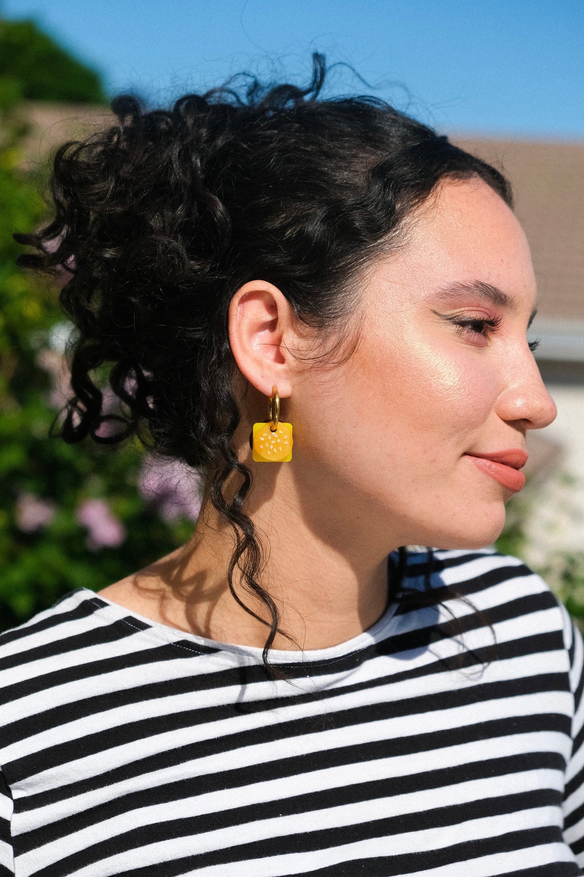 Cheese Burger Hoop Earrings | Food Jewellery