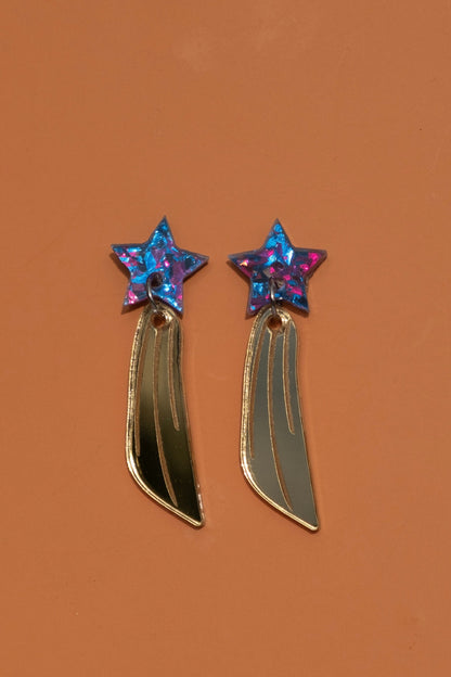 Shooting Star Earrings | Celestial Statement Jewellery