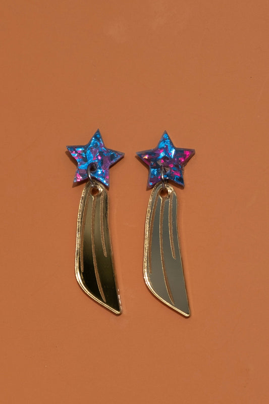 Shooting Star Earrings | Celestial Statement Jewellery