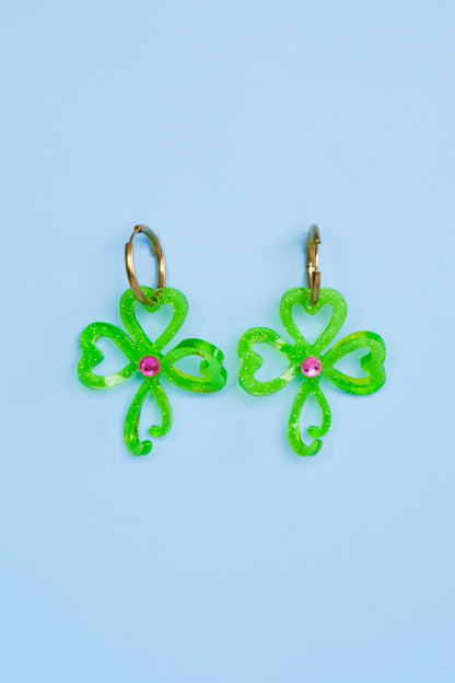 Celtic Shamrock Hoop Earrings | Irish Statement Jewellery