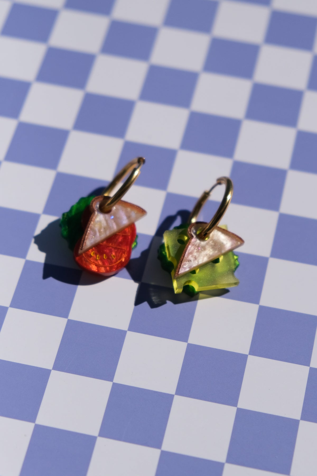 Classic Sandwich Hoop Earrings | Food Jewellery