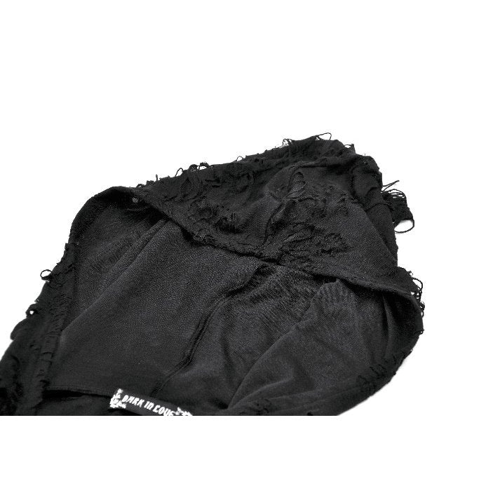 Black Asymmetric Hooded Rave Top | Dark in Love