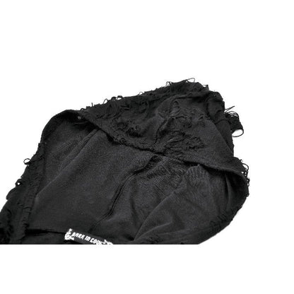 Black Asymmetric Hooded Rave Top | Dark in Love