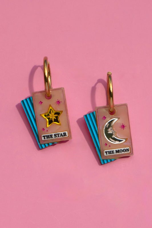 Tarot Card Hoop Earrings | Celestial Jewellery