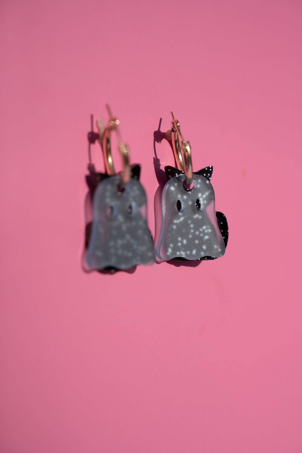 Ghost Cat Hoop Earrings | Halloween Jewellery