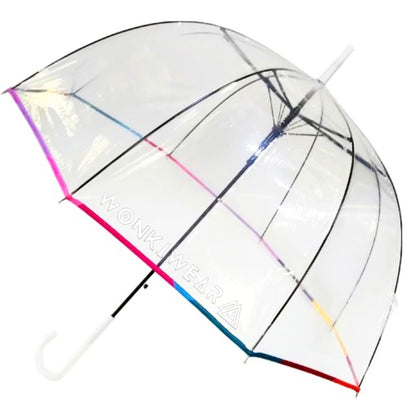 Transparent Rainbow Dome Umbrella