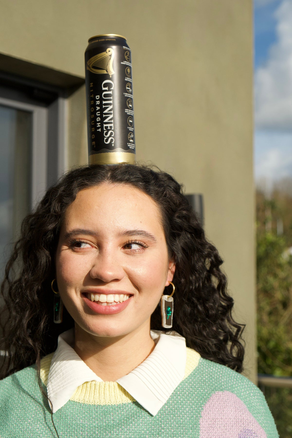 Shamrock Stout Hoop Earrings | Irish Statement Jewellery