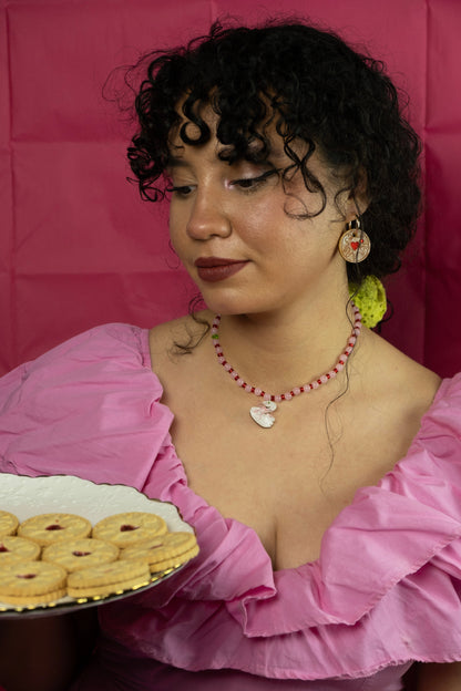 Jammy Heart Hoop Earrings | Biscuit Jewellery
