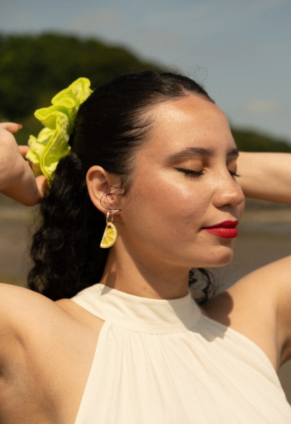 Oyster, Lemon & Hot Sauce Hoop Earrings | Food Jewellery