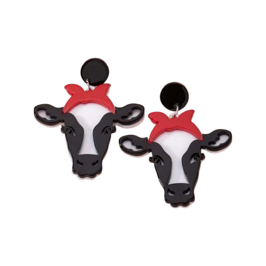 Earrings - Western cattle drops