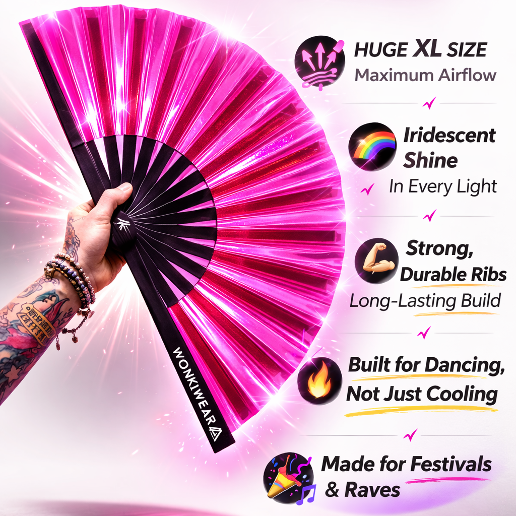 XL Festival Fan - Iridescent, pink passion