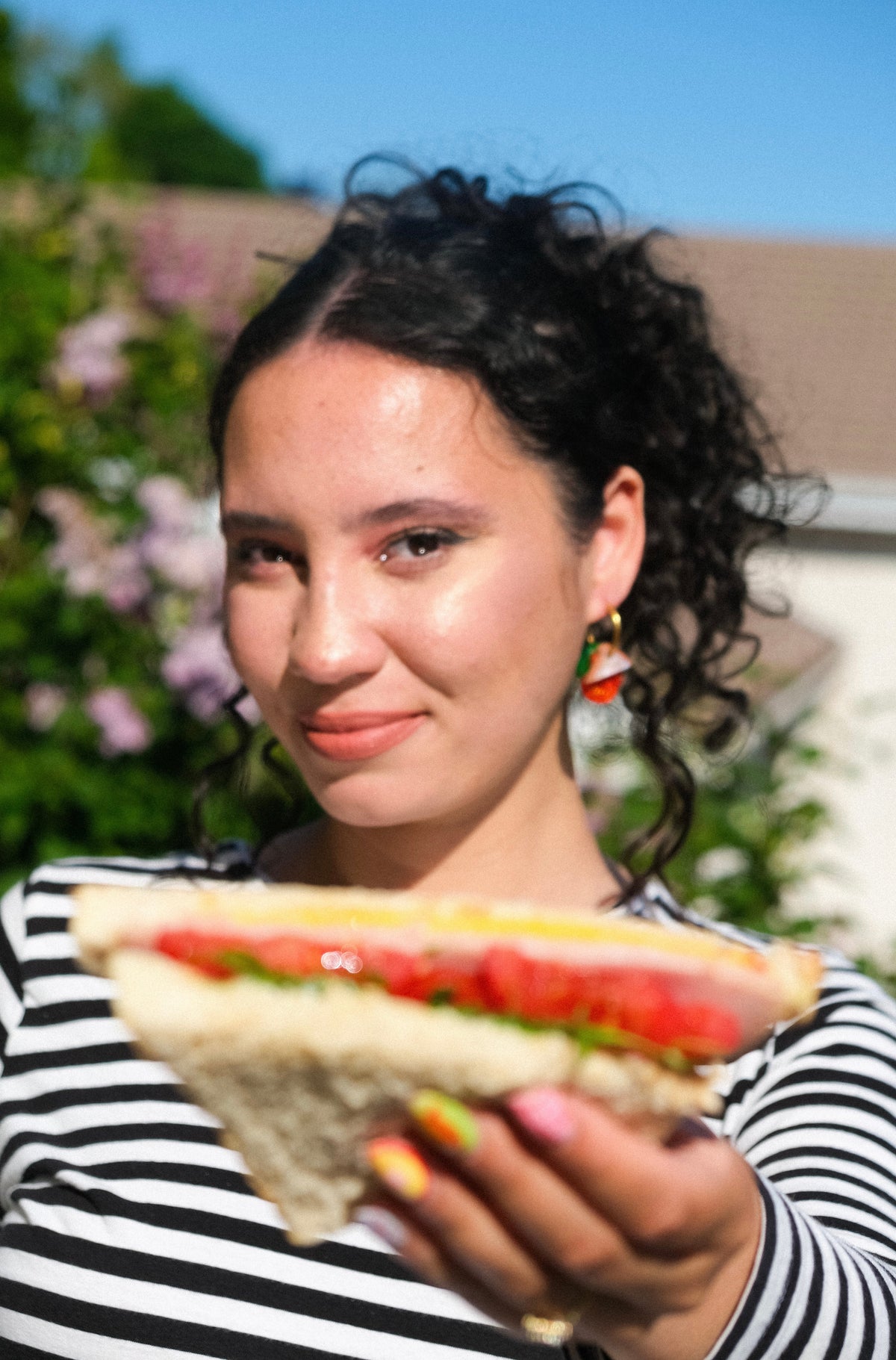 Classic Sandwich Hoop Earrings | Food Jewellery