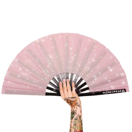 XL Festival Fan - Glitter, Light Pink