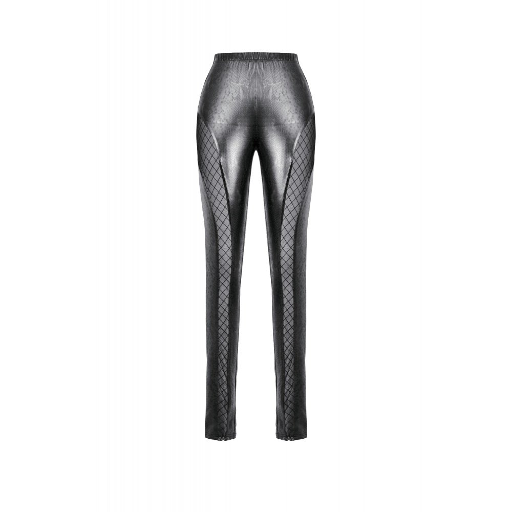 Black Serpentine Mesh Panel Rave Leggings | Dark in Love