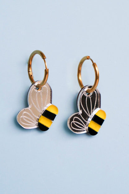 Bee Hoop Earrings | Quirky Statement Jewellery
