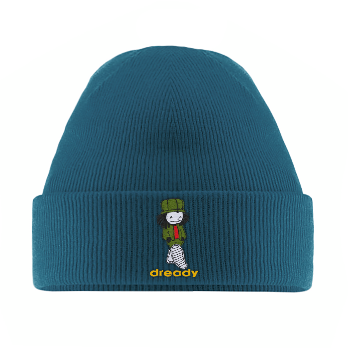 Dready Walking Man beanie product image showing the hat design.