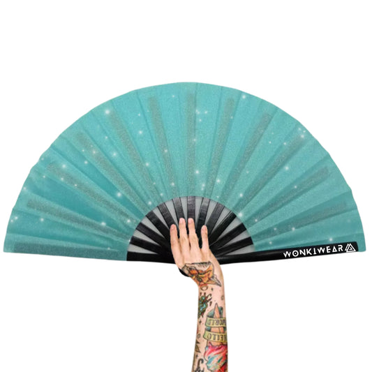 XL Festival Fan - Glitter, Turquoise