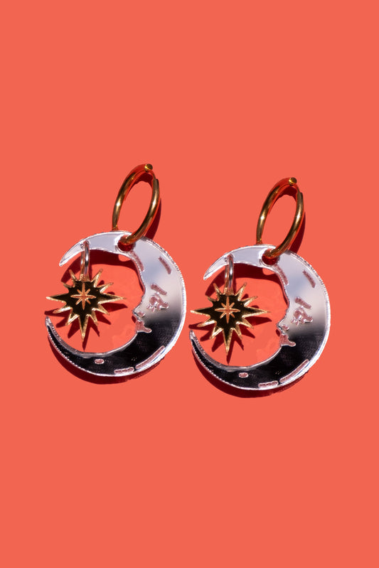 Shining Illumination Hoop Earrings | Celestial Jewellery