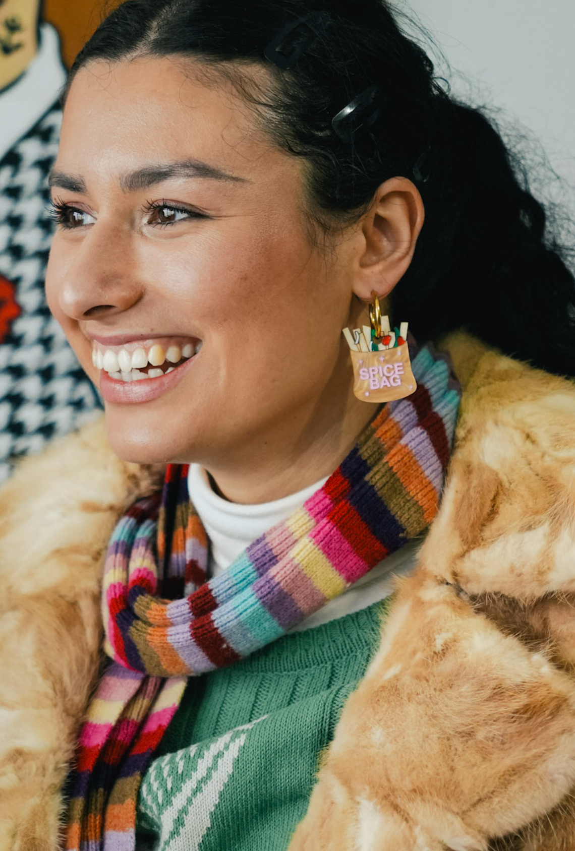 Spice Bag Hoop Earrings | Food Statement Jewellery