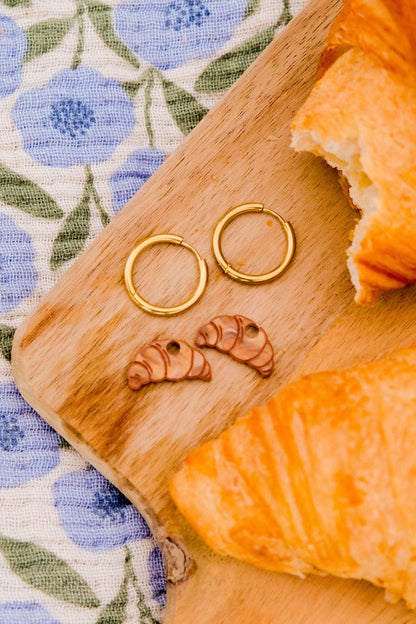 Croissant Hoop Earrings | Food Jewellery