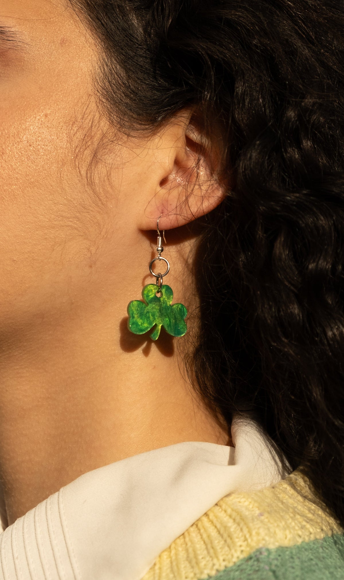 Handmade Shamrock Earrings | Irish Statement Jewellery