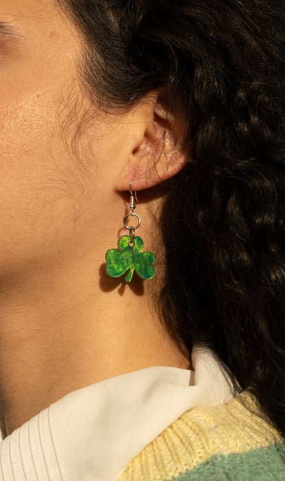 Handmade Shamrock Earrings | Irish Statement Jewellery