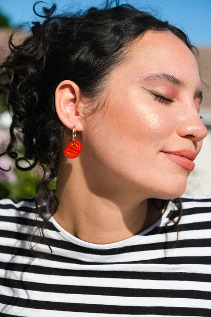 Tomato Hoop Earrings | Food Jewellery