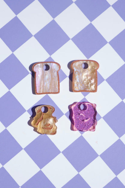 Peanut Butter & Jelly Sandwich Hoop Earrings | Food Jewellery
