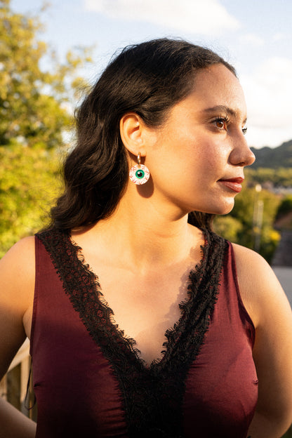 Bloodshot Eyeball Hoop Earrings | Halloween Jewellery