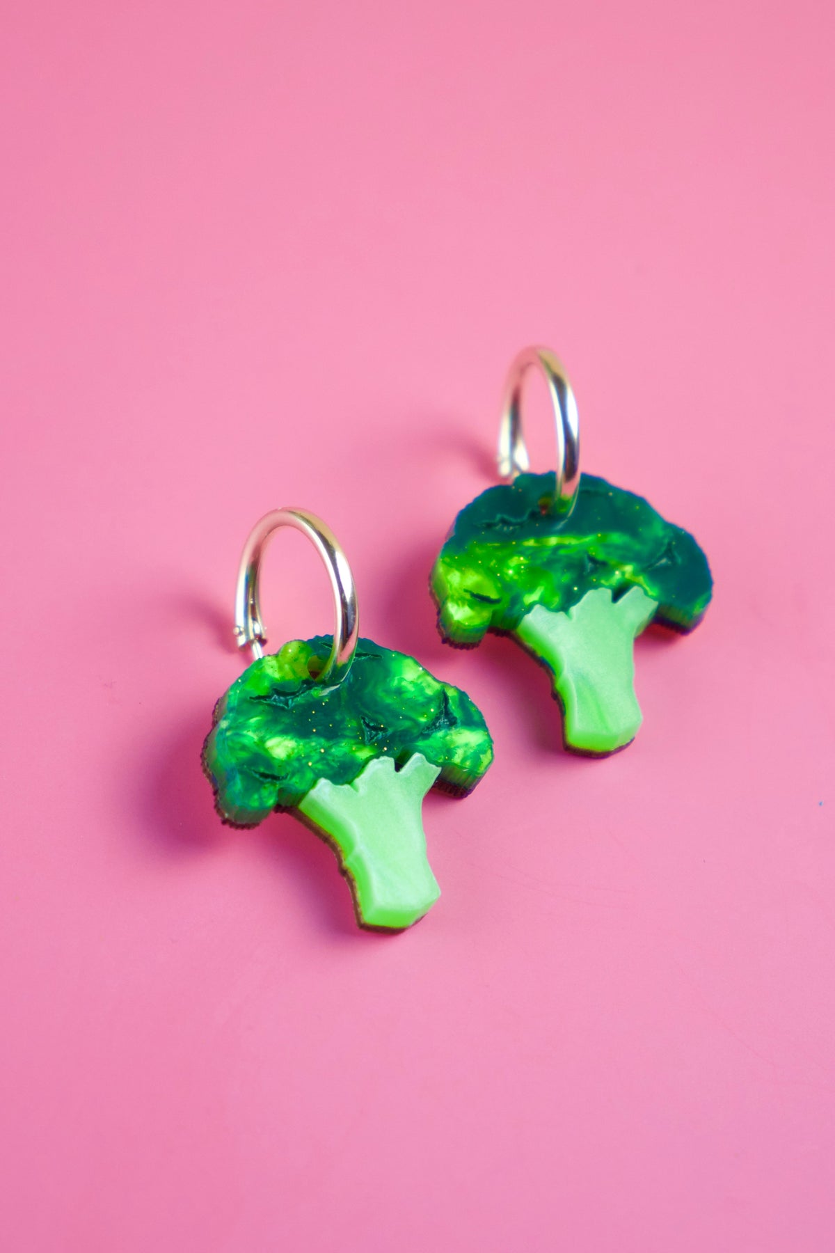 Broccoli Hoop Earrings | Food Statement Jewellery