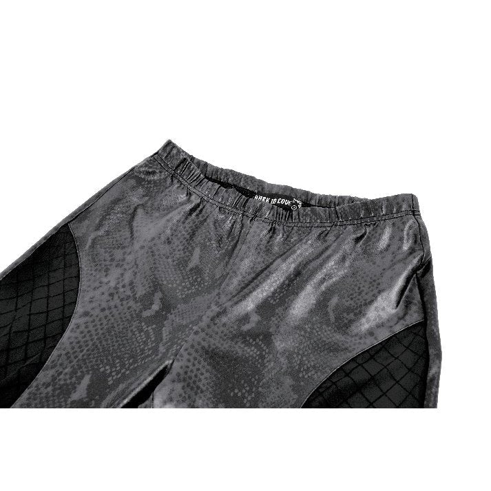 Black Serpentine Mesh Panel Rave Leggings | Dark in Love