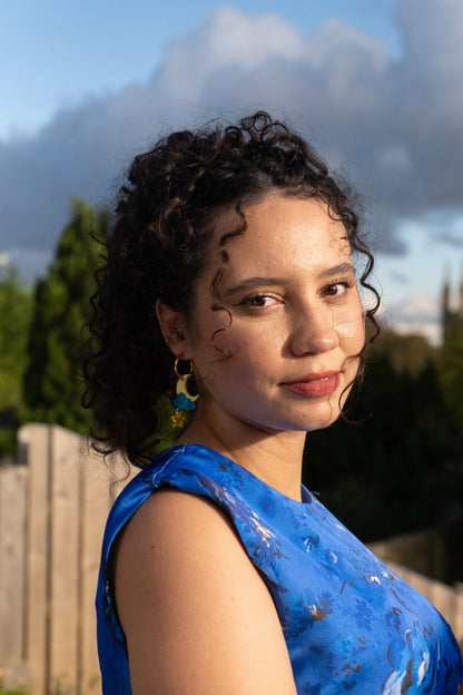 Star & Moon Hoop Earrings | Celestial Handmade Jewellery