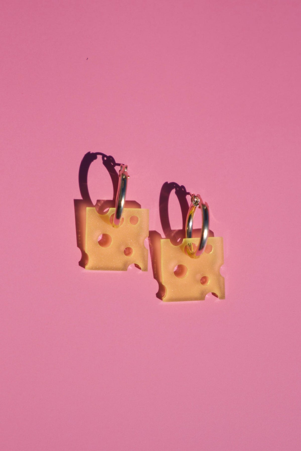 Cheese Hoop Earrings | Swiss Cheese Jewellery