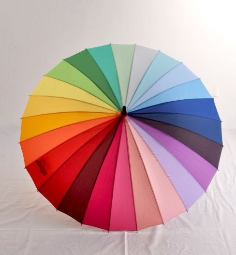 Umbrella - Large and Regular, 24 Panel, Rainbow