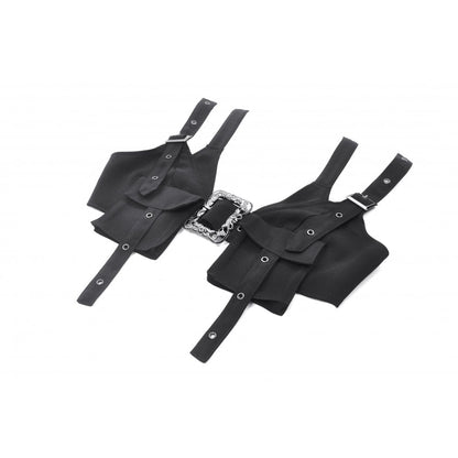 Black Buckled Utility Rave Crop Top | Dark in Love