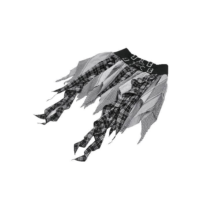 Black & Grey Tartan Punk Rave Skirt | Dark in Love