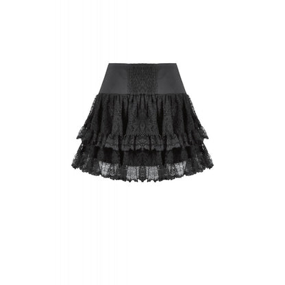 Black Lace Buckle Rave Skirt | Dark in Love